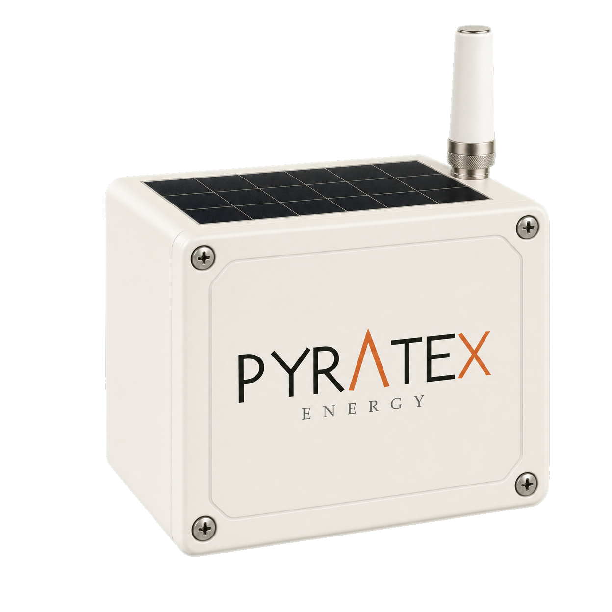 Pyratex Energy edge gateway — solar-powered IP67 wellhead monitoring device